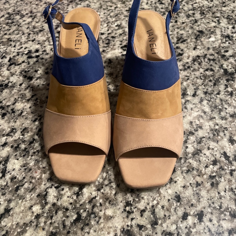 Camelids Suede Multicolor Block Heel Open Toe - image 3